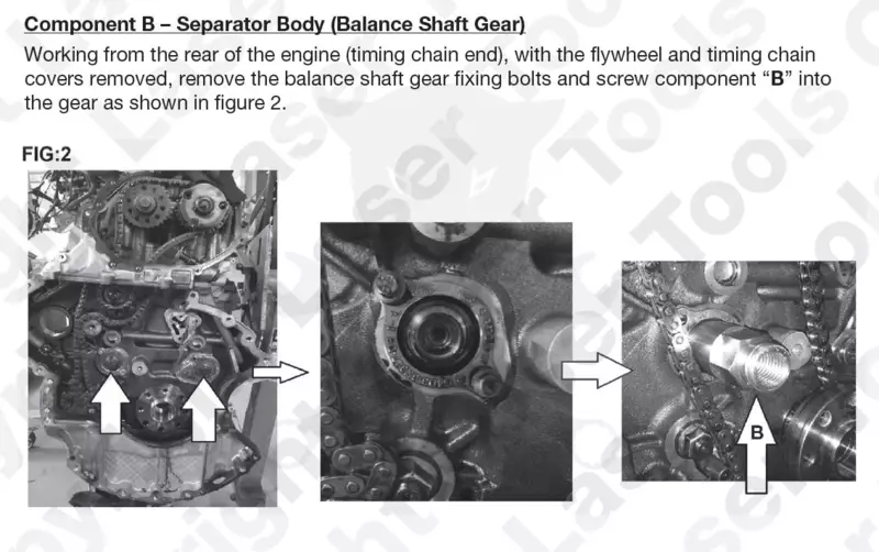 Balansztengely beállító és szerelő készlet Jaguar/Land Rover 2.0L Diesel