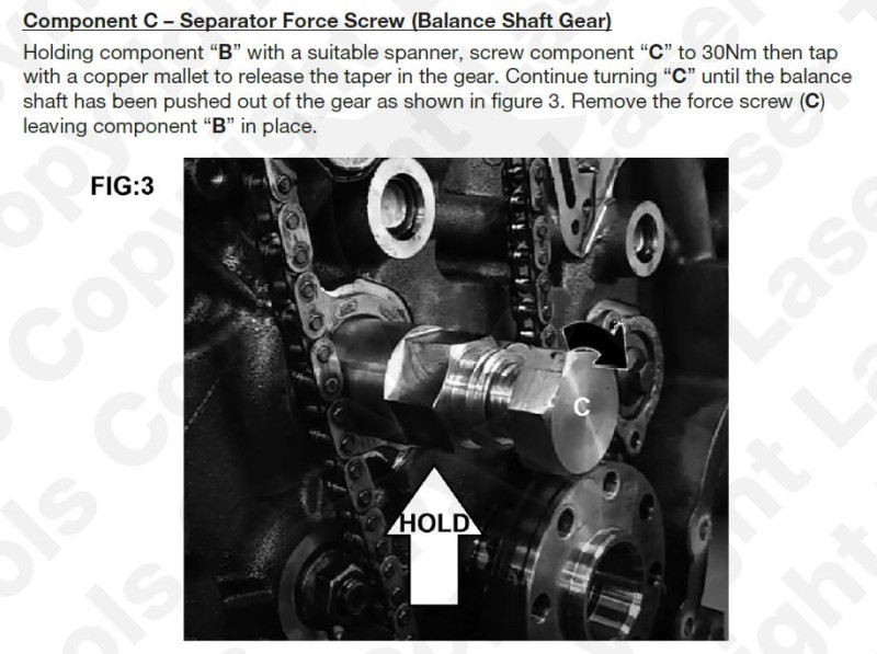 Balansztengely beállító és szerelő készlet Jaguar/Land Rover 2.0L Diesel