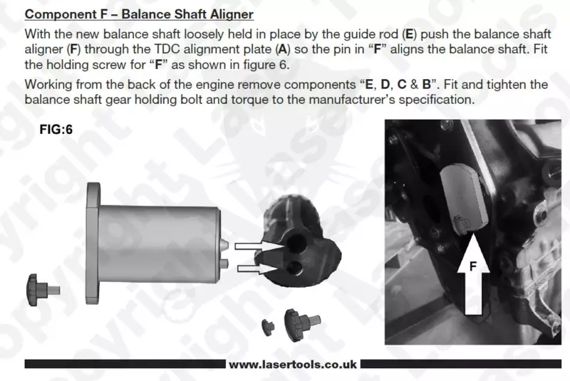Balansztengely beállító és szerelő készlet Jaguar/Land Rover 2.0L Diesel