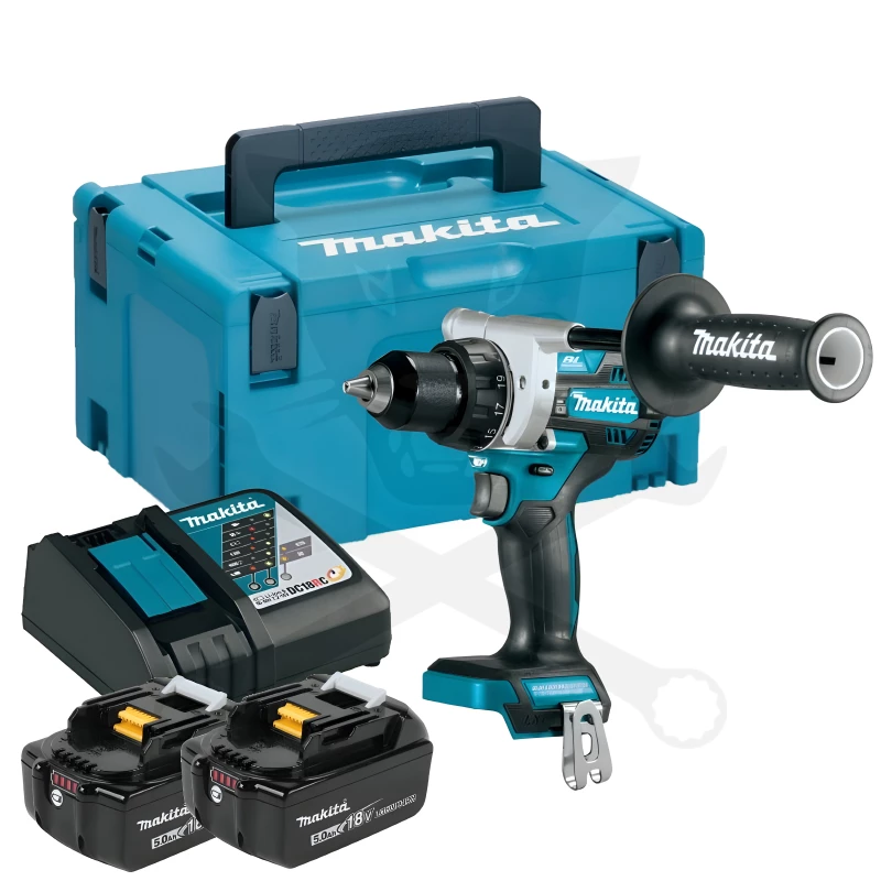 Akkus fúró-csavarozó - kefementes - 18V 2x5.0Ah - Makita