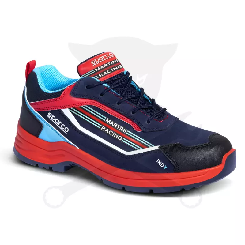 Munkavédelmi cipő SPARCO - Indy "Martini Racing" S3S ESD kék-piros 45