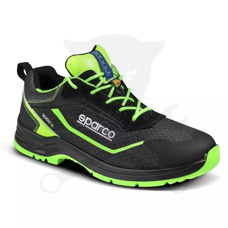 Munkavédelmi cipő SPARCO - Indy-E Forester S3S ESD fekete-fluo 39-es
