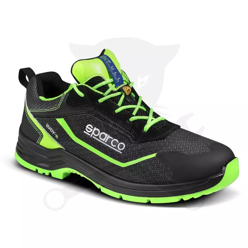 Munkavédelmi cipő SPARCO - Indy-E Forester S3S ESD fekete-fluo 47-es