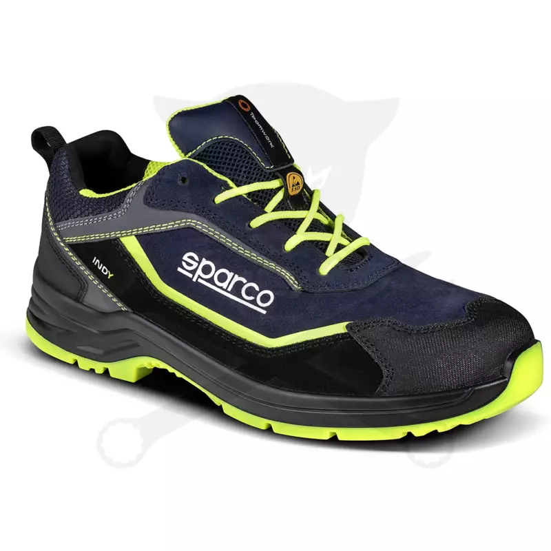 Munkavédelmi cipő SPARCO - Indy Baltimora S3S ESD kék-fluo 44-es