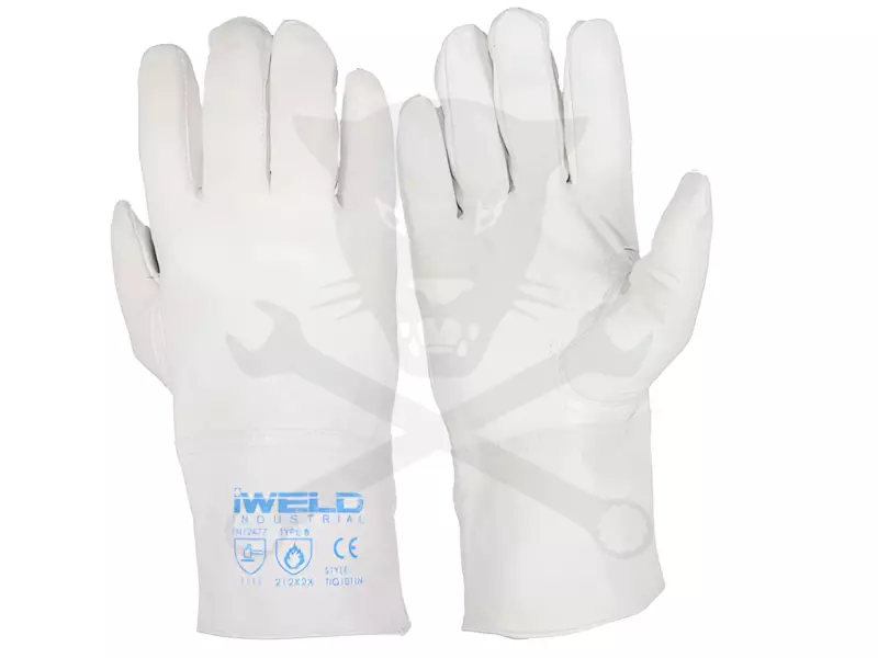 Kesztyű hegesztő, hő-lángálló- Fehér, AWI/TIG 11" - IWELD