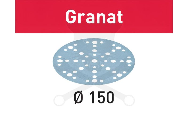 Csiszolópapír, tépőzáras 150 mm STF D150/48 P220 GR/100 Granat 100 db