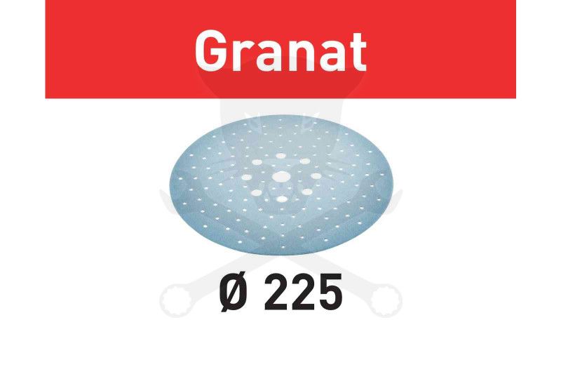 Csiszolópapír, tépőzáras 225 mm STF D225/128 P180 GR/5 Granat 5 db