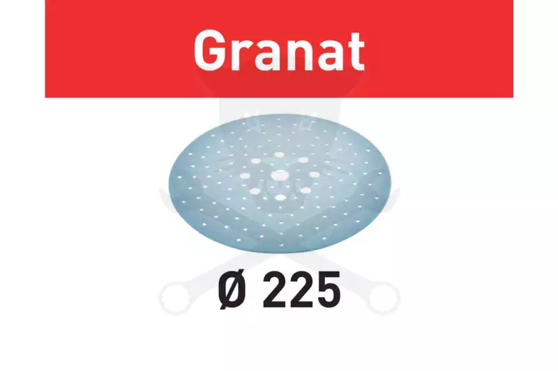Csiszolópapír, tépőzáras 225 mm STF D225/128 P180 GR/5 Granat 5 db