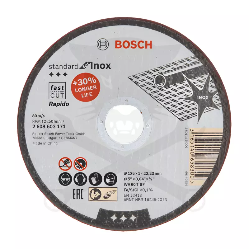 Vágókorong 125x1.0 mm WA 60 T BF - acél és inox - Bosch