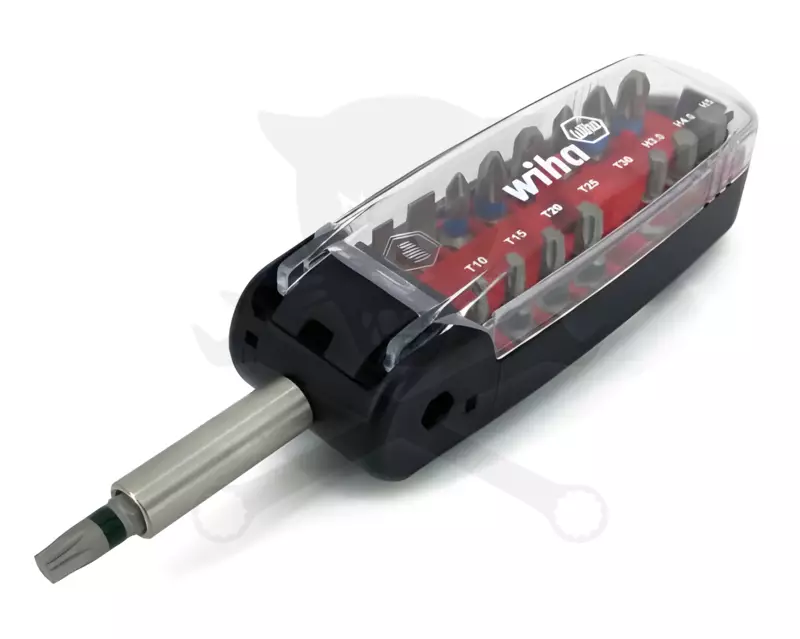 Bit készlet 17 db-os vegyes + 1/4" adapter CroCo markolat dobozban