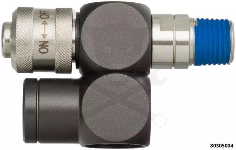 Levegő csatlakozó adapter-forgós, szabályzós 2x360-fok 1/4"KM Pichler