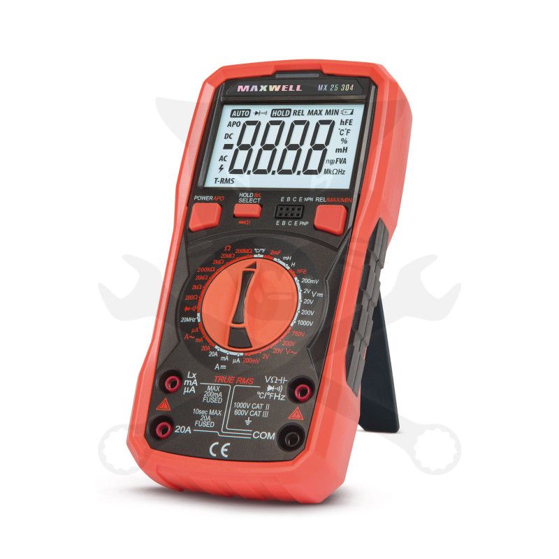Multiméter, digitális DC 1000V / AC 750V True RMS - Maxwell