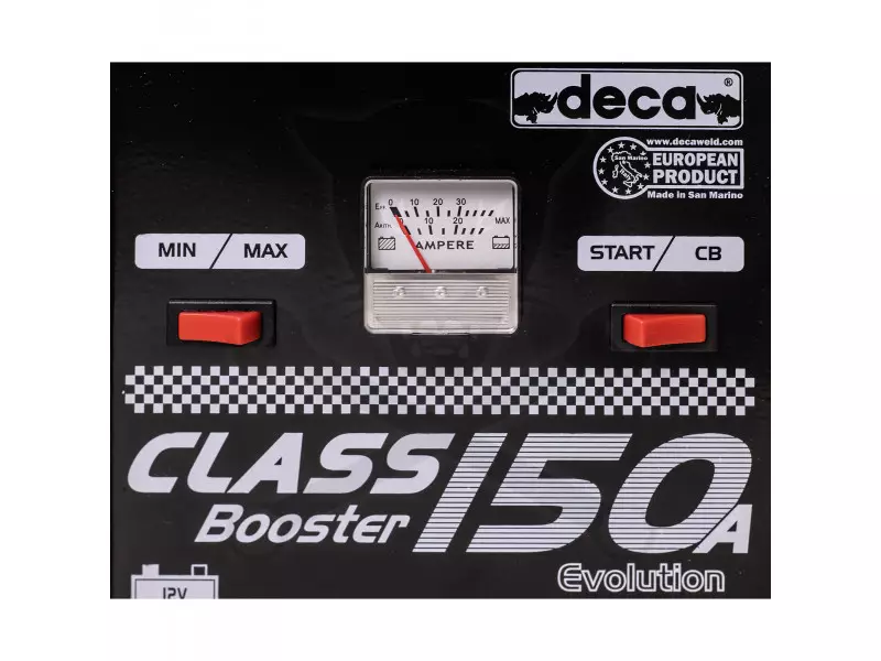 Akkumulátor töltő 12V 18 A + indító-bikázó 150 A - Deca