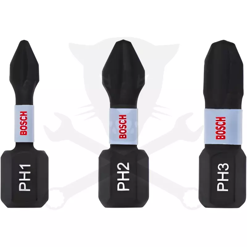 Csavarhúzó biti készlet 3 darabos - PH1-PH2-PH3 x 25 mm - Bosch