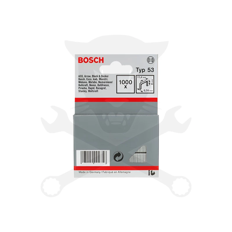 Tűzőkapocs 53-as típus - 8 mm 1000 db - Bosch