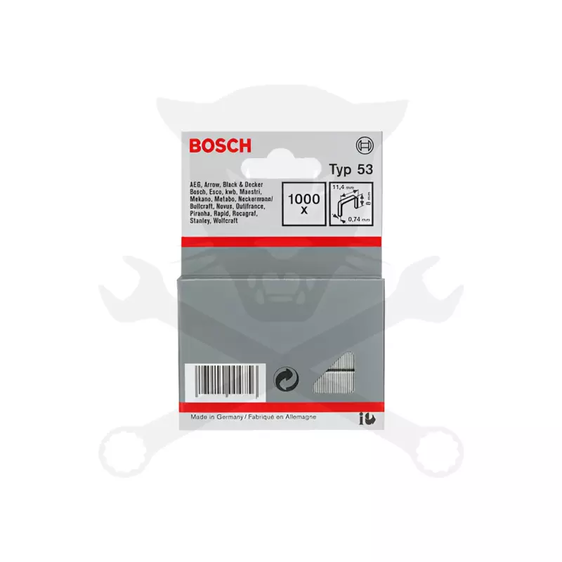 Tűzőkapocs 53-as típus -  8 mm 1000 db - Bosch