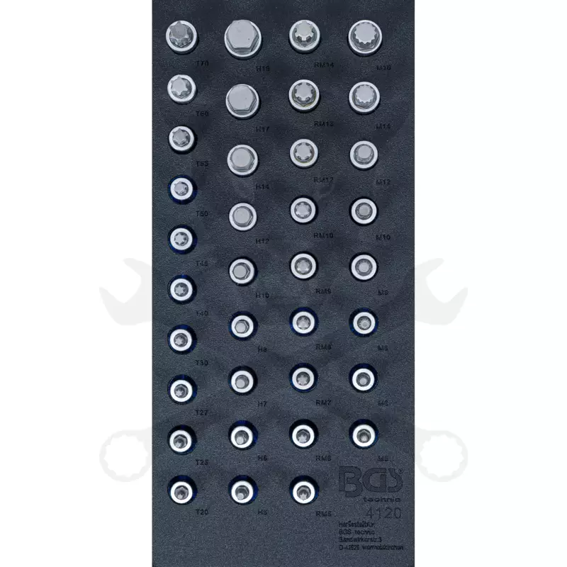 Tálcás BGS Bit torx készlet 36 db-os 1/3 - EVA tálcás