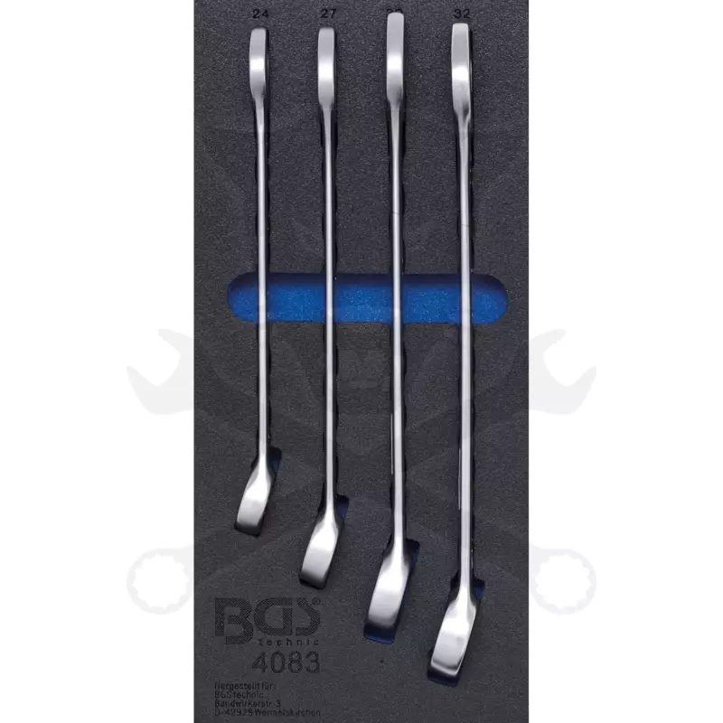 Csillag-Villás készlet 4 db-os szerszámos kocsiba habtálcás 24-32 mm -1/3