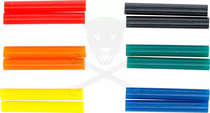Ragasztórúd (ragasztópatron) 7.5 mm x 50 mm 12 db-os SZÍNES - BGS