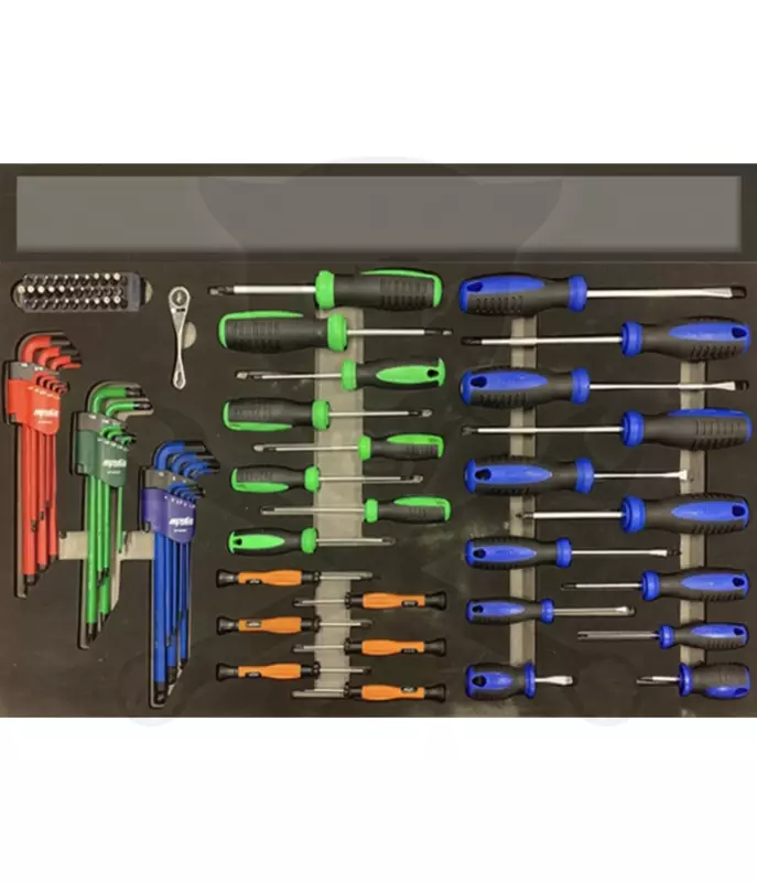 Csavarhúzó készlet  83 db-os szerszámos kocsiba - USA SERIES - SP Tools