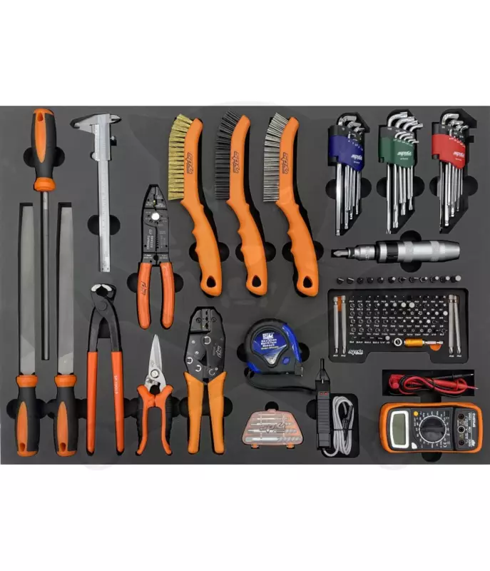 Szerszámkészlet, tálcás 120 db-os - USA SERIES - SP Tools