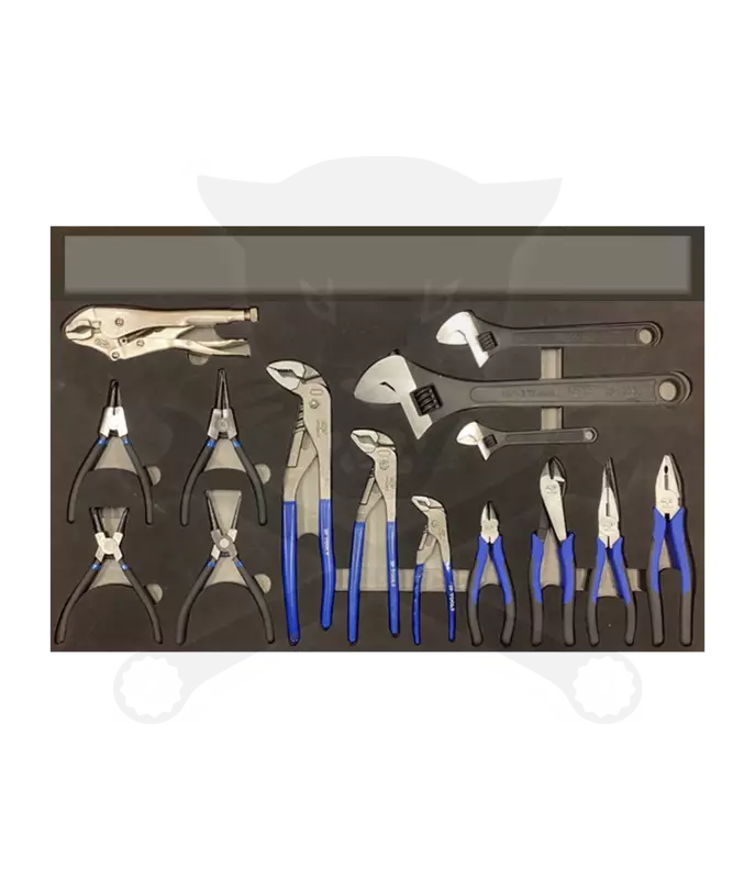 Szerszámkészlet, tálcás 15 db-os - USA SERIES - SP Tools