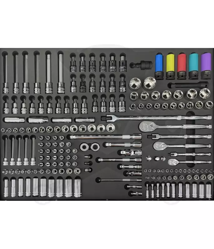 Szerszámkészlet, tálcás 180 db-os - USA SERIES - SP Tools