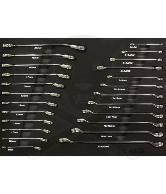 Szerszámkészlet, tálcás 24 db-os Csillag-Villás készlet - SP Tools