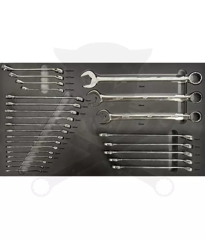 Tálcás SP Tools "XL" Csillag-villáskulcs készlet 26db-os - QUAD DRIVE