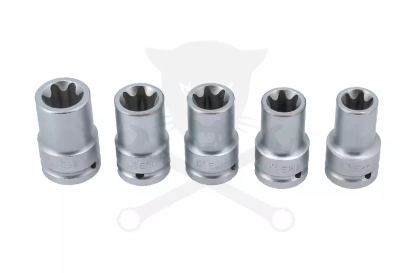 Dugókulcs - crowafej 3/4" belső torx E06-E32 készlet 15 db-os - Laser