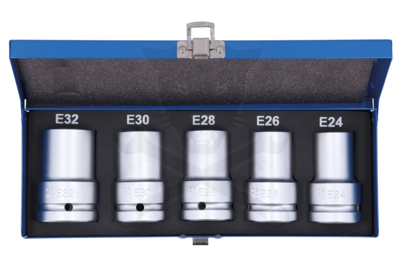 Dugókulcs - crowafej 3/4" belső torx E06-E32 készlet 15 db-os - Laser