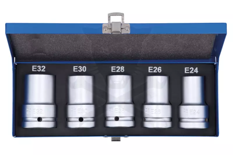 Dugókulcs - crowafej 3/4" belső torx E06-E32 készlet 15 db-os - Laser