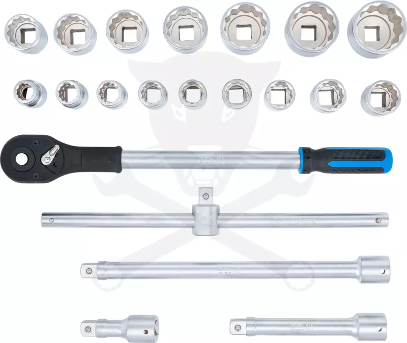 Dugókulcs - crowafej készlet 3/4" 12 lap 19-50 mm 21 db-os - BGS