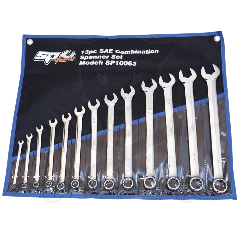 Csillag-villáskulcs készlet 13 db COLOS 1/4"-1"  QUAD DRIVE - SP Tools