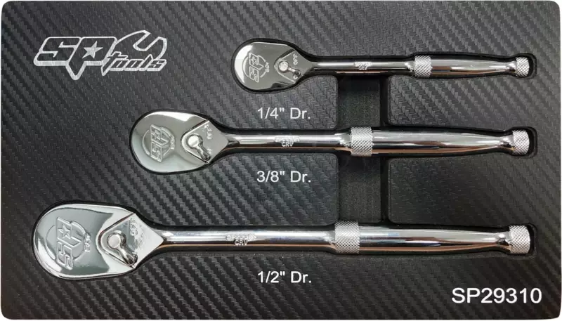 Crowa racsnis kulcs készlet 3 db-os 90 fogas 1/2"-3/8"-1/4" - SP Tools
