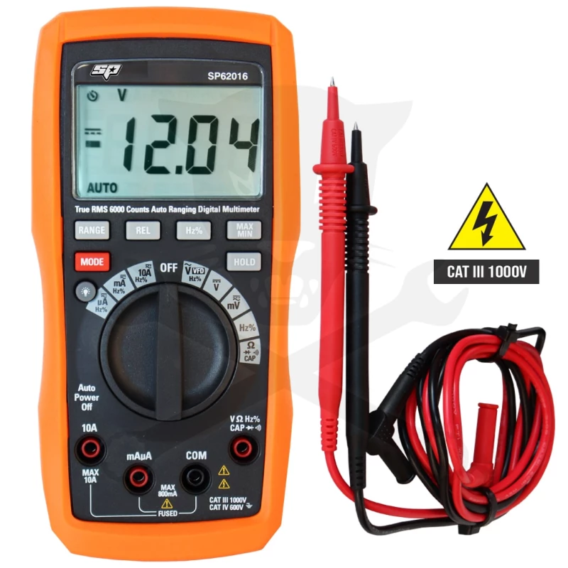 Multiméter, digitális DC 1000V / AC 600V True RMS CAT IV. - SP Tools