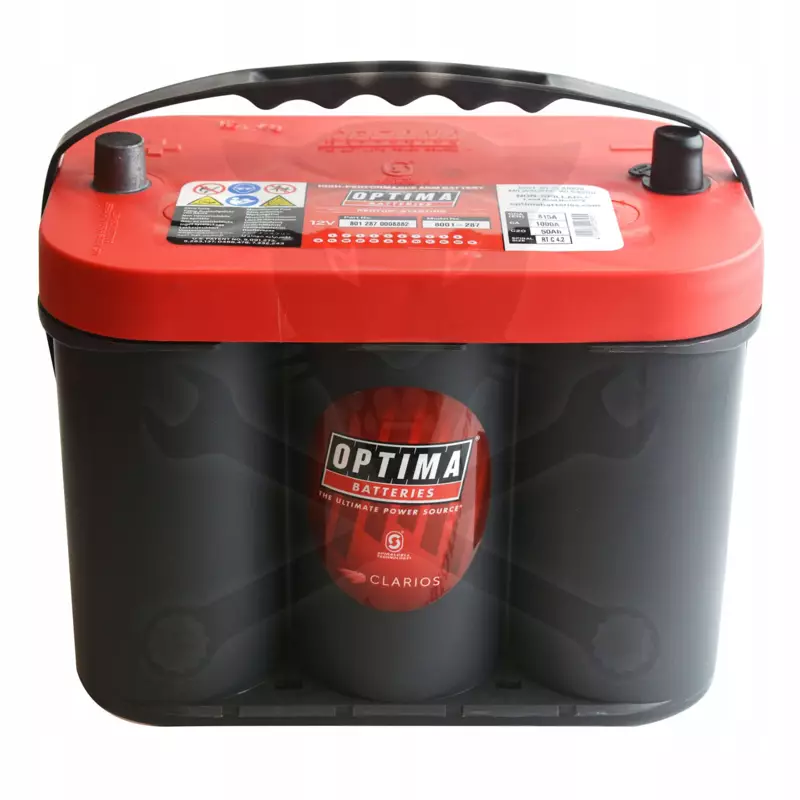 Akku OPTIMA RED TOP 12V 50Ah 815A Közép pólus 254x172x173 mm