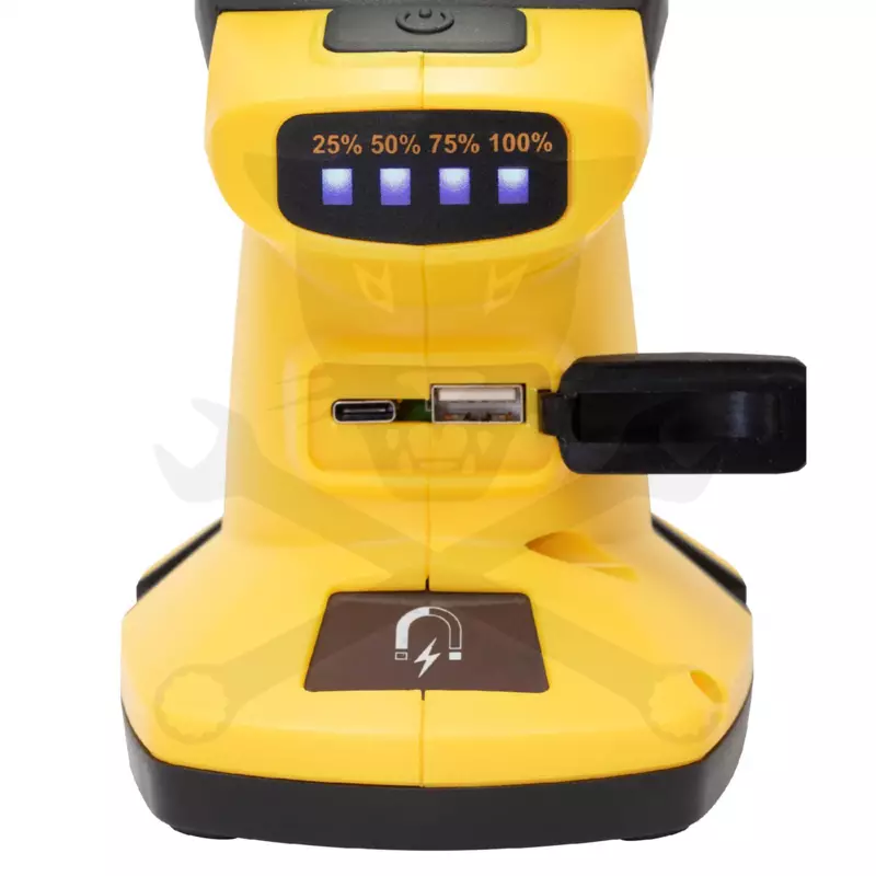 Szerelőlámpa - LED COB 3300 lm - 30W IP44 - akkus Sárga