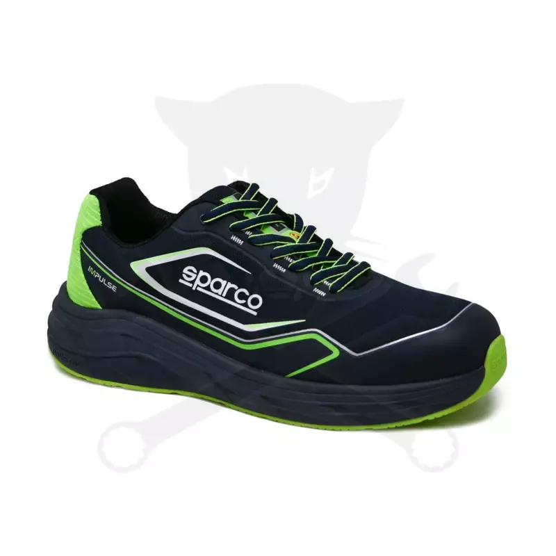 Munkavédelmi cipő SPARCO - Impulse Willen S1PS ESD Fekete-Zöld 48
