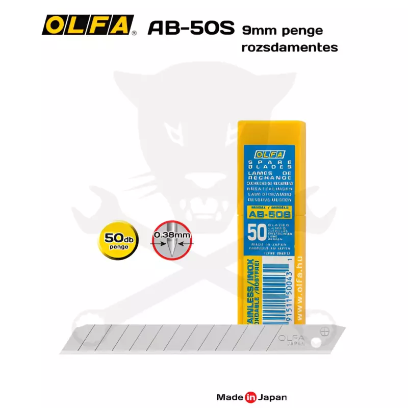 Penge OLFA tördelhető 9 mm 50 db - ezüst