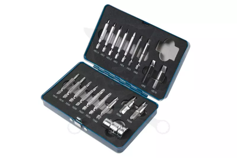 Csavarkiszedő - sérültfejű csavarokhoz Torx - HEX 19 db-os készlet -