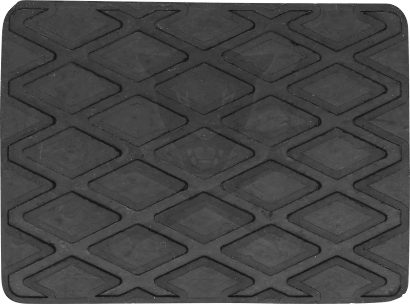 Gumikocka téglatest 160x120 x 100 mm magas - tömör - felül rombuszminta