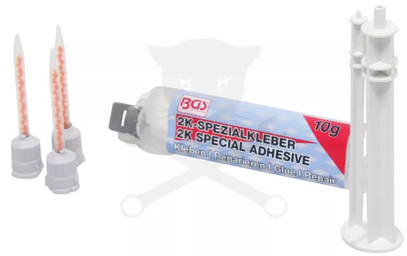 Kétkomponensű ragasztó - cianoakrilát/epoxy hibrid ragasztó 10g - BGS