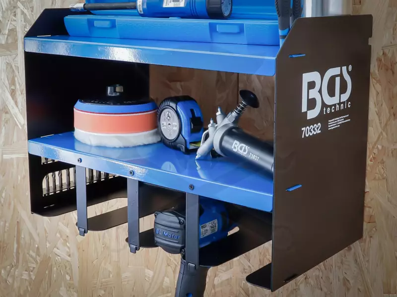 Szerszámtartó fali polc Max:30 kg- 2 polcos -