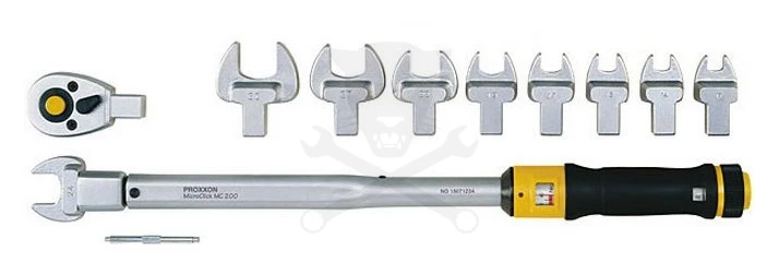 Nyomatékkulcs 40-200 Nm 1/2" Micro Click MC 200 készlet - Proxxon