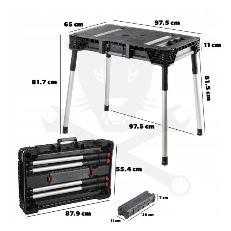 Munkaasztal Öszecsukható Jobmade asztal 880x550 mm  Max: 453 kg - KETER