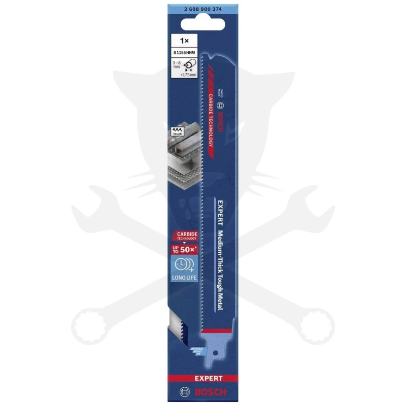 Fűrészlap kardfűrészhez, fémre 225 mm 10 TPI / S1155HHM - Bosch