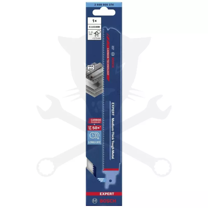 Fűrészlap kardfűrészhez, fémre 225 mm 10 TPI / S1155HHM - Bosch
