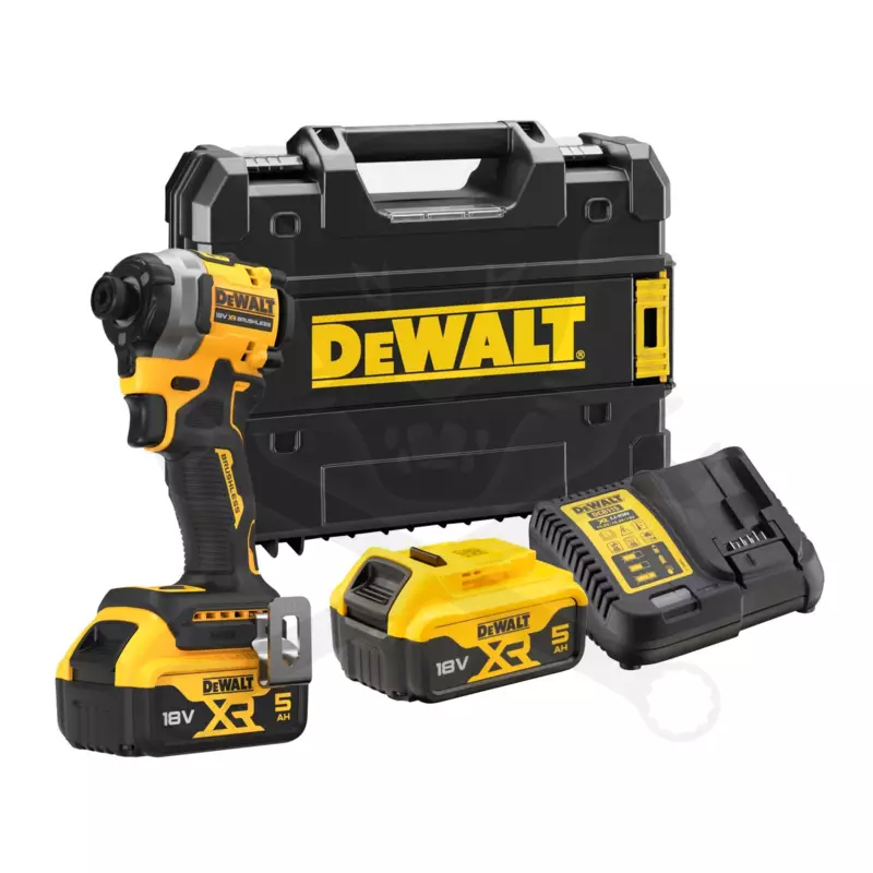 Ütvecsavarozó, akkus 18V 208 Nm 1/4" bit 2db 5.0Ah - DeWalt