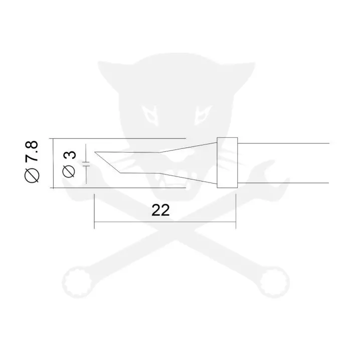 Forrasztópákához páka fej 2 db-os készlet 0,3 mm-es